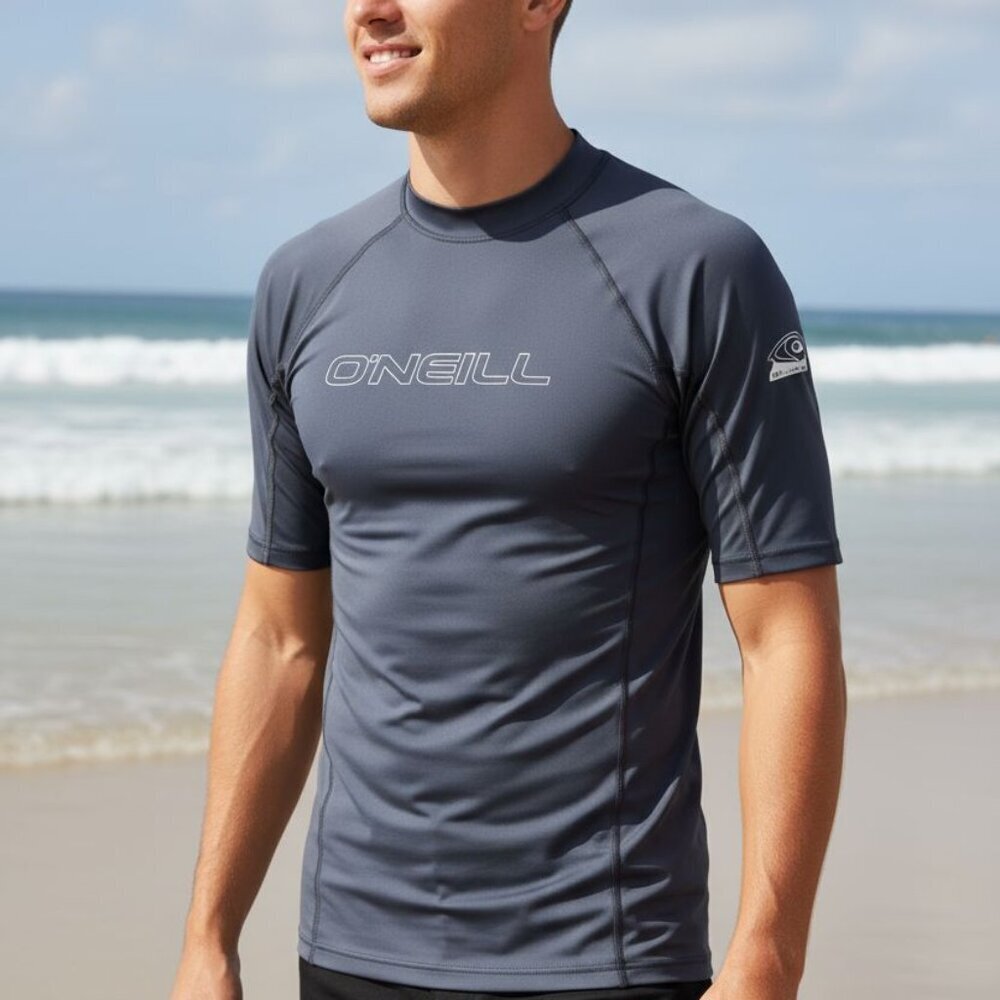 Oneil Performance Fit Mens Shirt Grey UV Protection NWT Sz L